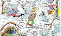 کاریکاتور: نجفی در برف تهران نمره ۱۸ گرفت!