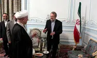 عکس: دیدار لاریجانی با هاشمی در مشهد
