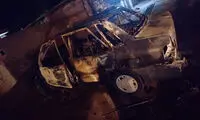انفجار پراید هنگام سوخت گیری