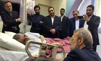 لاریجانی به عیادت آیت الله مظاهری رفت
