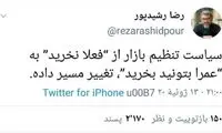 کنایه رشیدپور به سیاست تنظیم بازار دولت