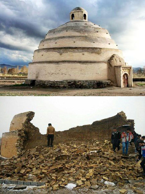 یک بنای تاریخی دیگر در همدان فرو ریخت
