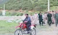 عکس: موتورسواری ضرغامی در مرز مریوان