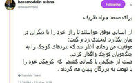 حمایت ظریفانه آشنا از ظریف