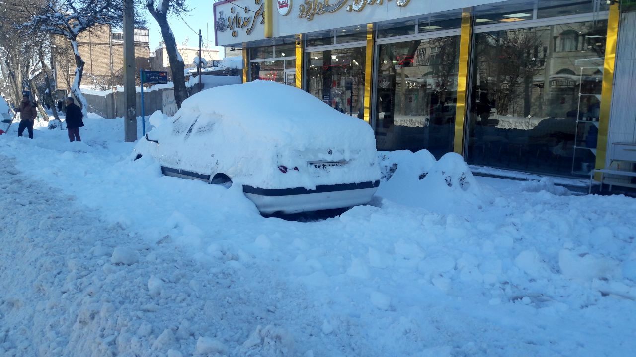 وضعیت وحشتناک معابر اردبیل پس از بارش برف