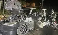 مدل جدید خودروی تسلا آتش گرفت