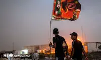 زائران پیاده اربعین در ۱۵۰ کیلومتری کربلا