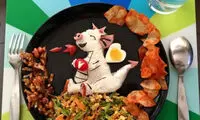 ایده هایی برای تزیین غذای کودک