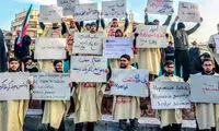 دانشجویان دانشگاه تهران کفن‌پوش شدند