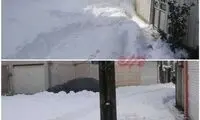 تصاویری از بارش شدید برف در رودسر