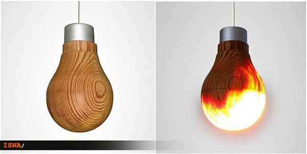 لامپ چوبی مشتعل، ابتكار ديدنی طراح ژاپنی!