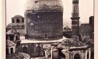 حرم امام رضا (ع) پس از حمله توپخانه‌ای روس‌ها