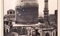 حرم امام رضا (ع) پس از حمله توپخانه‌ای روس‌ها