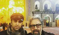 عکس مسعود و پولاد کیمیایی در حرم رضوی