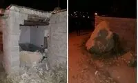 تصویری از ریزش سنگ از کوه به‌خاطر زلزله