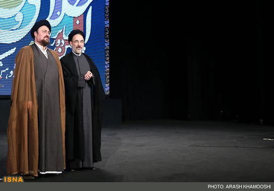 عکس:خاتمی و سیدحسن‌خمینی در برج‌میلاد