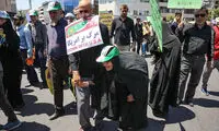 مادربزرگی که برای آزادی قدس به خیابان آمد