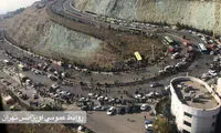 عکس هوایی از محل واژگونی اتوبوس دانشجویان