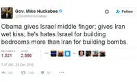 توئیت زشت هاکابی علیه اوباما
