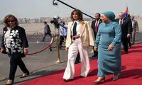 استقبال همسر رئیس جمهور مصر از ملانیا ترامپ