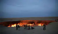 ورود اولین انسان به «دروازه جهنم» +عکس