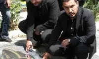 عکس: بهداد و سام درخشانی سر قبر فردین