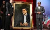 عکس: هدیه یک نقاش به احمدی نژاد