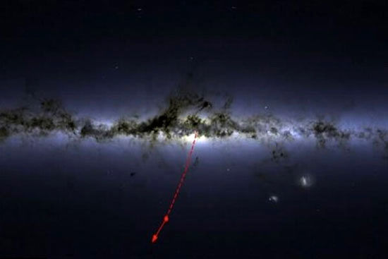 ستاره فراری با سرعت ۳میلیون مایل بر ساعت