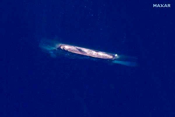 تصویر ماهواره‌ای از ناو غرق شده خارک