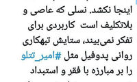 انتقاد تند یک اصلاح‌طلب از ستایش امیر تتلو
