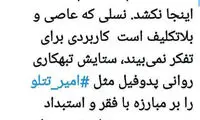انتقاد تند یک اصلاح‌طلب از ستایش امیر تتلو