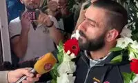 استقبال از هادی چوپان در فرودگاه امام