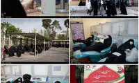 تصاویری از اهدای خون جامعه زنان بسیجی