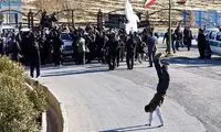 شیرین‌کاری در استقبال از احمدی نژاد/ عکس