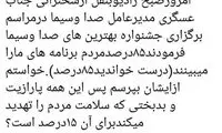 کنایه زیباکلام به آمار ۸۵ درصدی صدا و سیما