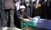 مراسم تشییع پیکر طلبه همدانی