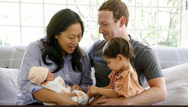 «آگوست»، دختر دوم مدیر عامل فیسبوک