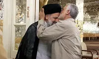 دیدار حاج قاسم با رئیسی در حرم مطهر رضوی