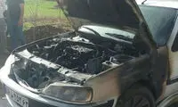 پژو پارس در یاسوج آتش گرفت