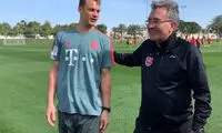 مانوئل نویر در تمرین پرسپولیس حاضر شد