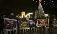 تصاویر ترامپ در «بیت لحم»، به آتش کشیده شد