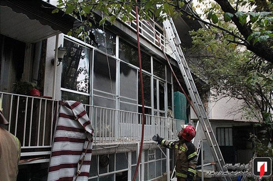 مرگ پیرمرد معلول در آتش‌سوزی شمال تهران