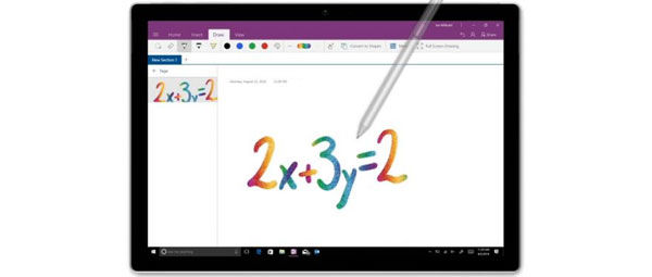 حل معادلات ریاضی توسط OneNote