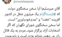 کنایه‌های تند تاجزاده به سخنان نماینده تهران