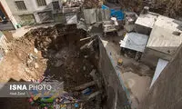 نشست زمین در خیابان مولوی