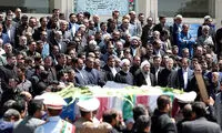 سران قوا در مراسم وداع با شهدای تروریستی