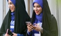 حضور بانوان محجبه در تمرین استقلال