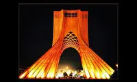 برج آزادی نارنجی‌پوش شد
