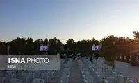 آرامگاه فردوسی قبل از خاکسپاری استاد شجریان