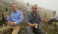عکسی از علی لاریجانی در حال کوهنوردی
